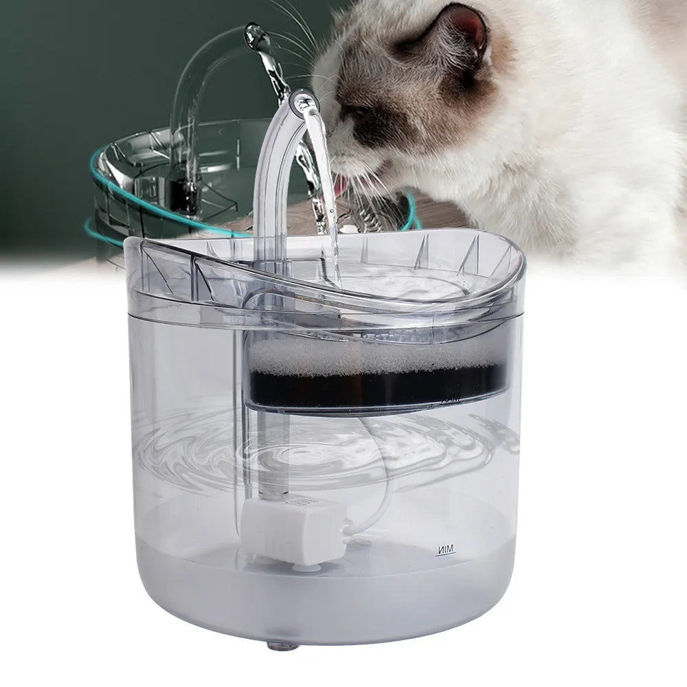 Pet Drinking Feeder Dog Cat Drinking Fountain Water Flowing Fountain Filter Electric Water Dispenser 2L Automatic Drinker