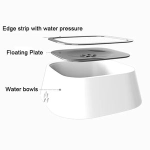 Dog Drinking Water Bowl Floating Non-Wetting Mouth Cat Bowl Without Spill Drinking Water Dispenser Plastic Anti-Over Dog Bowl