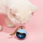 USB Rechargeable Interactive Cat Ball Toy Automatic Rolling Ball for Indoor Cats Pet Exercise Toy Smart Electric Teaser Toy