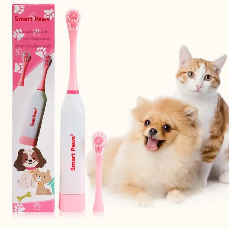 Electric Pet Dog Tooth Brush Cleaning Dogs Teeth with Non-slip Handle Perfect Teeth Care for Pet Dog Oral Health Pet Products